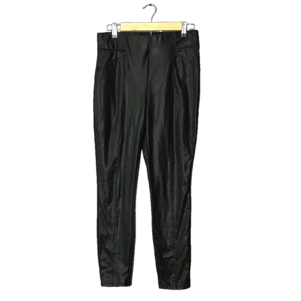 BKE black faux leggings size L